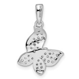 Sterling Silver Rhodium-plated CZ Butterfly Pendant - QC-BB7CB0DB-9797