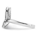 Sterling Silver Rhodium-plated CZ Butterfly Ring - QR-5588E305-5244