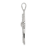Sterling Silver Rhodium-plated CZ Cross Pendant - QC-9B84E889-9431