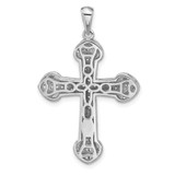 Sterling Silver Rhodium-plated CZ Cross Pendant - QC-A0F87217-5462