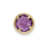 14k 6mm Amethyst bezel pendant - XP-DF535E0D-4935