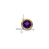 14k 6mm Amethyst bezel pendant - XP-DF535E0D-4935
