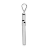 Sterling Silver Rhodium-plated CZ Cross Pendant - QC-E808977E-9726