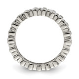 Sterling Silver Rhodium-plated CZ Eternity Band - QR-5B9F574F-7714