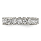 Sterling Silver Rhodium-plated CZ Eternity Band - QR-F93E32BA-8100