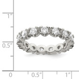Sterling Silver Rhodium-plated CZ Eternity Ring - QR-A0B83571-8487