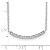 Sterling Silver Rhodium-plated CZ Fancy Bar Necklace - QG-0D56EB46-3414