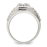 Sterling Silver Rhodium-plated CZ Fashion Ring - QR-25FC68C3-4740