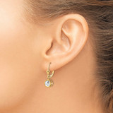 14k 6mm Cubic Zirconia Leverback Earrings - XL-BF8FDC63-7781