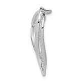 Sterling Silver Rhodium-plated CZ Heart Chain Slide - QP-C532F894-2002