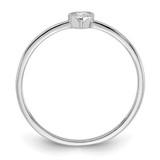 Sterling Silver Rhodium-plated CZ Heart Ring - QR-B259BB3F-3288
