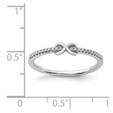 Sterling Silver Rhodium-plated CZ Infinity Ring - QR-4CEE8089-6356