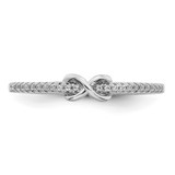 Sterling Silver Rhodium-plated CZ Infinity Ring - QR-4CEE8089-6356