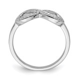 Sterling Silver Rhodium-plated CZ Infinity Ring - QR-9B4CF2C0-9907