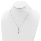 Sterling Silver Rhodium-plated CZ Journey Necklace - QG-CDCF1532-3415