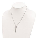 Sterling Silver Rhodium-plated CZ Knotted Snake Chain Necklace