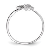 Sterling Silver Rhodium-plated CZ Moon and Star Ring - QR-D298AAA5-9095