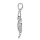 Sterling Silver Rhodium-plated CZ Owl Pendant - QC-C51D2474-4727
