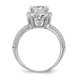 Sterling Silver Rhodium-plated CZ Pav‚ Ring - QR-976873E9-8522