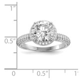 Sterling Silver Rhodium-plated CZ Pav‚ Ring - QR-976873E9-8522