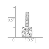 Sterling Silver Rhodium-plated CZ Pendant - QP-C0298F72-3285