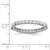 Sterling Silver Rhodium-plated CZ Ring - QR-06B4A103-1047