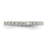 Sterling Silver Rhodium-plated CZ Ring - QR-06B4A103-1047