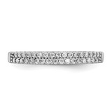 Sterling Silver Rhodium-Plated CZ Ring - QR-9E848A2F-1605