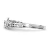 Sterling Silver Rhodium-plated CZ Ring - QR-EE1A048E-4956