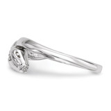 Sterling Silver Rhodium-plated CZ Snake Ring - QR-A657DACC-2822