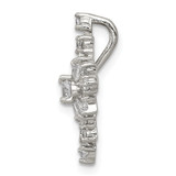 Sterling Silver Rhodium-plated CZ Snowflake Slide - QP-EC7C8DA0-1440