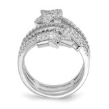 Sterling Silver Rhodium-plated CZ Star Ring - QR-BBC9F6E9-8792