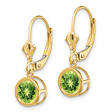14k 6mm Peridot Leverback Earrings - XL-E34928E1-4064
