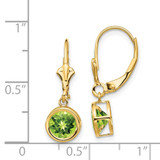 14k 6mm Peridot Leverback Earrings - XL-E34928E1-4064