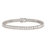Sterling Silver Rhodium-plated CZ Tennis Bracelet - QX-42CAC085-4388