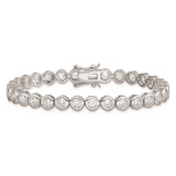 Sterling Silver Rhodium-plated CZ Tennis Bracelet - QX-6F669441-7935