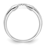 Sterling Silver Rhodium-plated CZ with Open Arrow Band - QR-7D9C78DB-9673