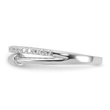 Sterling Silver Rhodium-plated CZ with Open Arrow Band - QR-7D9C78DB-9673