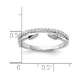 Sterling Silver Rhodium-plated CZ with Open Arrow Band - QR-7D9C78DB-9673