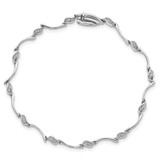 Sterling Silver Rhodium-plated Diam. Bracelet - QD-107ED7F7-1152