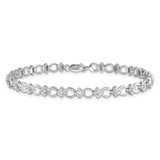 Sterling Silver Rhodium-plated Diam. Bracelet - QD-BB9F0B06-1900