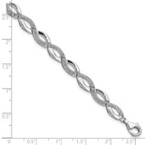Sterling Silver Rhodium-plated Diam. Bracelet - QD-C5C80902-3334