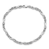 Sterling Silver Rhodium-plated Diam. Bracelet - QD-EAE68A13-6813