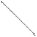 Sterling Silver Rhodium-plated Diam. Fancy Bracelet