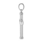Sterling Silver Rhodium-plated Diamond -cut Reversible Cross Pendant - QC-C8168C97-4850