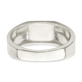 Sterling Silver Rhodium-plated Enameled Cross Ring - QR-3607F16F-9825