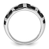 Sterling Silver Rhodium-plated Enameled Polished Multi-Cross Size 11 Men's Ring