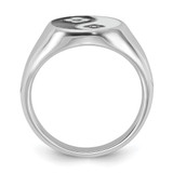 Sterling Silver Rhodium-plated Enameled Yin Yang CZ Ring - QR-7D6A2B15-4127