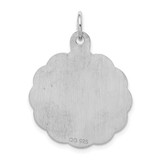 Sterling Silver Rhodium-plated Engraveable Boy Disc Charm - QM-3E9F81D8-1358