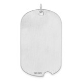 Sterling Silver Rhodium-plated Engraveable Dog Tag Disc Charm - QM-1276D7E9-9573